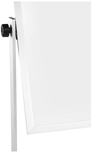 Best-Rite Deluxe Reversible Mobile Whiteboard, Porcelain Markerboard Both Sides, Aluminum Trim, Panel Size 4 x 5 Feet (668AF-DD)