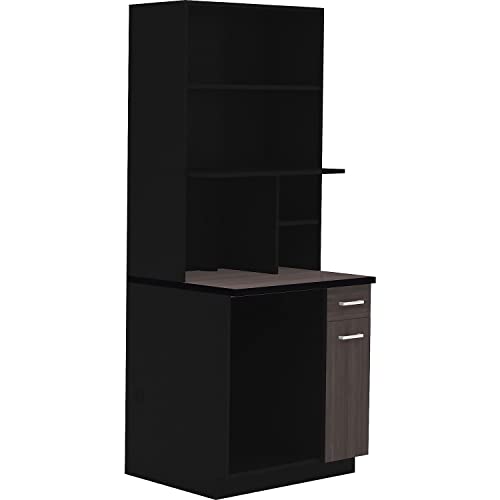 Safco Modular Hospitality Breakroom Base Cabinet, Asian Night Base/Black Top