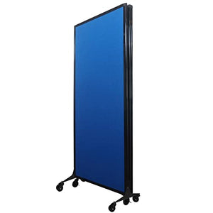 VERSARE QuickWall Folding Portable Partition | 3 Panel Room Divider | Sound Absorbing | 8'4" x 6'8" Marble Gray Panels