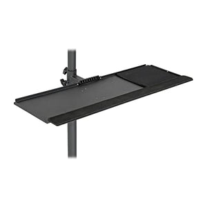Tripp Lite Mobile Workstation with Monitor Mount for Displays 17” to 32”, Mobile Computer Stand with Monitor Mount/Keyboard Tray/Hand Rest, Black, 5 Year Warranty (DMCS1732S)