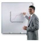 Ghent 48.5" x 72.5" Phantom Line Magnetic Whiteboard, Aluminum Frame, 4 Markers & Eraser (PLM3-46-0)