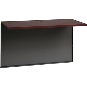 Lorell LLR79166 Mahogany Laminate/Charcoal Modular Desk Series