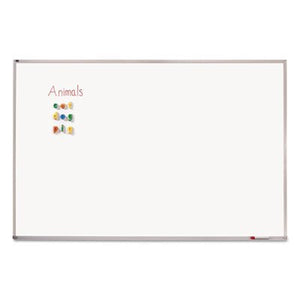 Porcelain Magnetic Whiteboard, 96 x 48, Aluminum Frame, Sold as 1 Each