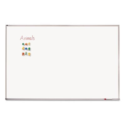 Porcelain Magnetic Whiteboard, 96 x 48, Aluminum Frame, Sold as 1 Each