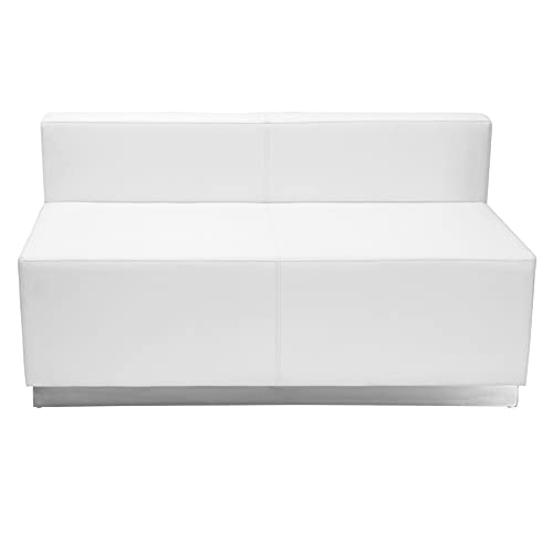 BizChair White LeatherSoft Reception Configuration, 5 Pieces
