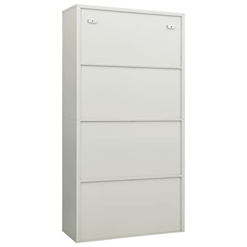 GaRcan Locker Cabinet Light Grey 90x40x180 cm Steel