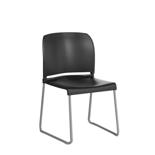 Flash Furniture HERCULES Series 5 Pack Black Stack Chair - 880 lb. Capacity
