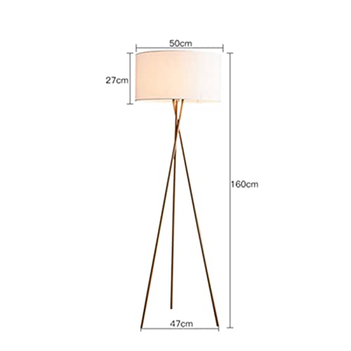 TRESORS Modern Tripod Metal Floor Lamp - White With Remote Control