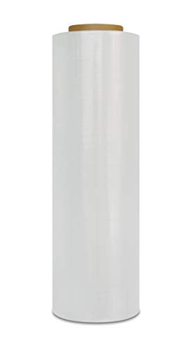 18" x 2000' x 60 Gauge Cast Hand Stretch Wrap Plastic Shrink Film 3” Core - 8 Rolls = 2 Cases