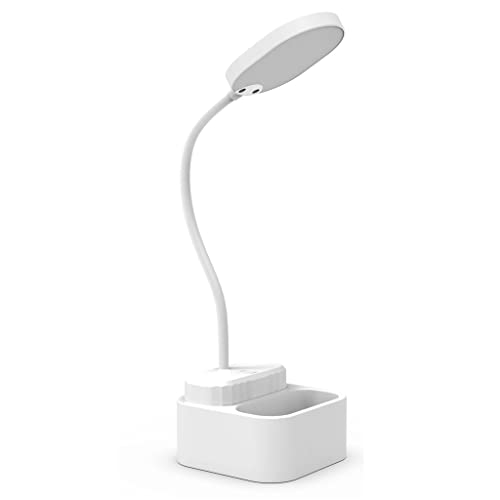 Desk Lamp Battery Operated White Rechargeable Study Table Lamp