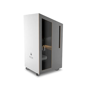 NOOK Portable Meeting Pod with Acoustic Panels and Power Station - Gray