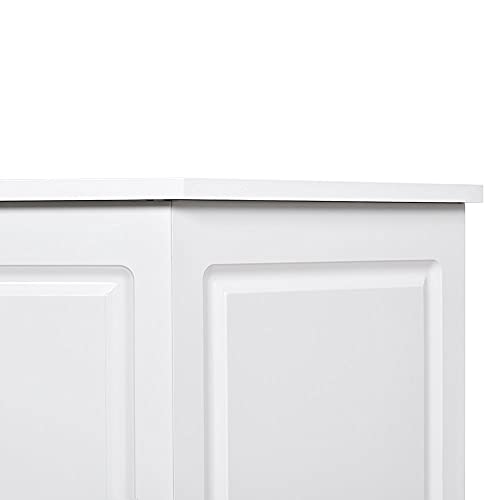 Dir Reception Area Counter with LED Lights Valencia Curved White