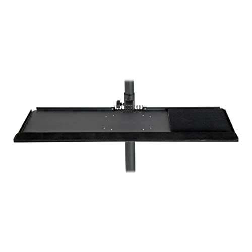 Tripp Lite Mobile Workstation with Monitor Mount for Displays 17” to 32”, Mobile Computer Stand with Monitor Mount/Keyboard Tray/Hand Rest, Black, 5 Year Warranty (DMCS1732S)