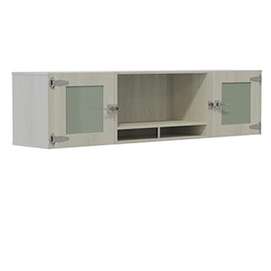 Safco Mirella 72" Wall-Mounted Hutch with Glass Doors