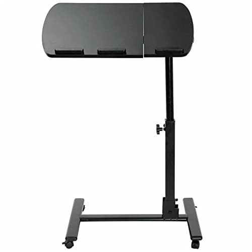 WAWJB Angle Height Adjustable Rolling Laptop Desk Over Sofa Bed Notebook Table Stand