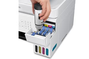 Epson EcoTank ET-4800 Wireless All-in-One Supertank Color Inkjet Printer for Home Office, White - Print Copy Scan Fax - Voice Activated, 30-Sheet ADF, Ethernet - XPI Printer Cable Bundle