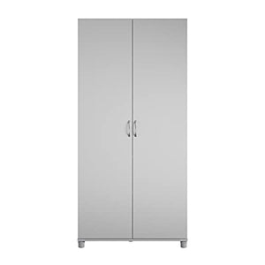 Pemberly Row 36" Utility Storage Cabinet in Dove Gray