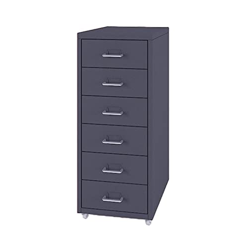 6 Drawer Mobile File Cabinet Vertical Filing Cabinet Organizer (Color: B)