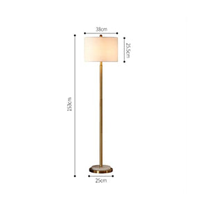 XZBXGZWY Brass Floor Lamp with Marble Base - Decorative Standing Lamp for Office, Living Room, and Bedroom