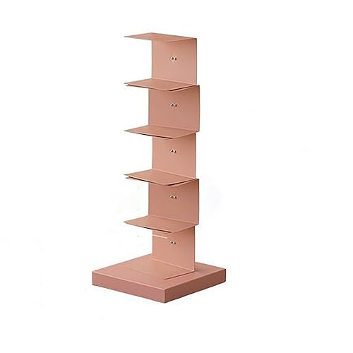 PIcube All Metal Invisible Book Tower - Heavy Duty Spine Bookshelf for Small Spaces - White, Modern Design