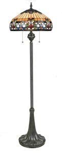 Quoizel TFBF9362VB Belle Fleur Tiffany Floor Lamp, 3-Light, 300 Watts, Vintage Bronze (62" H x 21" W)