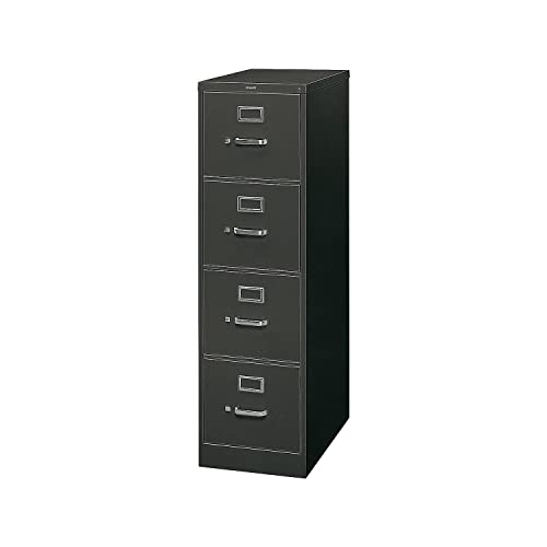 HON 310 Series 4 Drawer Letter File Cabinet in Black