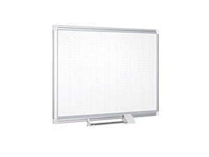 MasterVision Gold Ultra Planning Board Magnetic Dry Erase Grid with Accessory Kit, 48" x 72", Whiteboard with Aluminum Frame