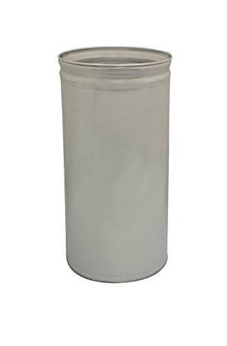 Witt Industries 15DTBK Steel 15-Gallon Standard Dome Top Indoor Waste Receptacle with Galvanized Liner, Round, 15" Diameter x 35" Height, Black