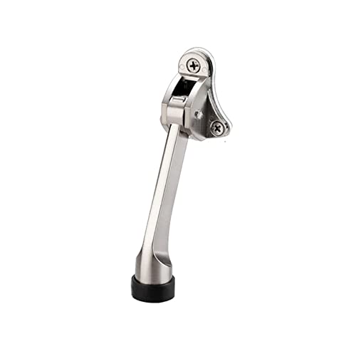 Kickdown Door Stopper Zinc Alloy Foot-Operated Lever Door Stop Non-Slip Rubber Adjustable Holder Hardware (Color: A, Size: 1)