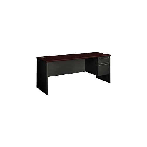 HON 38000 Single Right Pedestal Credenza, Mahogany