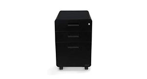 UPLIFT Desk 3-Drawer Rolling File Cabinet (Black)