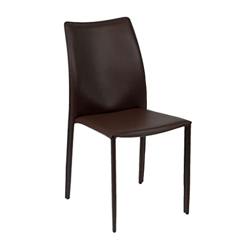 Generic All Dark Brown Metal Stacking Chairs Set of 2