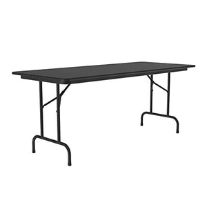 Correll Rectangular TFL Commercial Folding Table, 30"x96", Black Granite