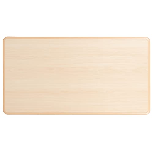 Flash Furniture 23.625"W x 47.25"L Rectangular Natural Plastic Height Adjustable Activity Table