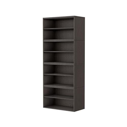 UPLIFTDESK MoPac Storage Wall 7 (Ash Gray) - Black Handles & Bases