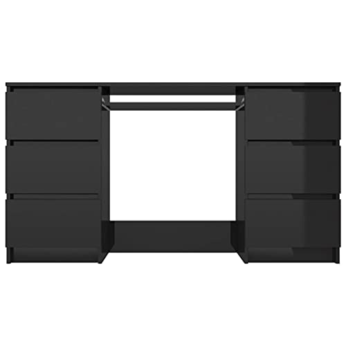 Writing Desk,Computer Desk with Storage Locker,Multipurpose Workstation,Simple Style Desk,Workstation Office Desk Writing Study Desk for Home Office,55.1"x19.7"x30.3" Chipboard