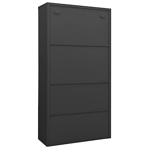 ULUYYUC Office Cabinet Anthracite Steel 35.4"x15.7"x70.9