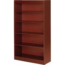 Lorell 5-Shelf Panel Bookcase, 36 by 12 by 60-Inch, Cherry