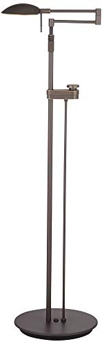 Holtkoetter 6317LEDSLD HBOB LED Floor Lamp with Side Line Dimmer, Hand-Brushed Old Bronze, 10.75" x 17.25" x 54"