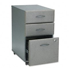Bush Business Furniture Series A 3 Drawer Mobile File Cabinet, Slate