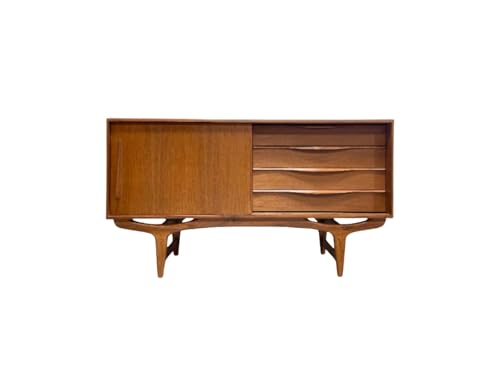 Lschool Mid Century Modern Sculptural Credenza/Media Stand/Sideboard