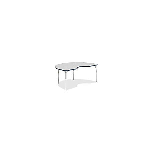 Lorell Classroom Kidney Shaped Activity Tabletop Table Top, Gray Nebula,High Pressure Laminate (HPL),Navy