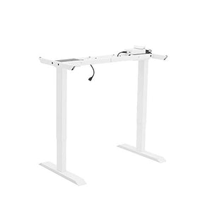 Oneofics Dual Motor Electric Height Adjustable Stand Up Desk Frame Standing Office Workstation Base with Memory Function (White)