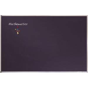 Quartet Porcelain Chalkboard, Magnetic Chalk Board, 4' x 6', Black Board, Aluminum Frame (PCA406B)