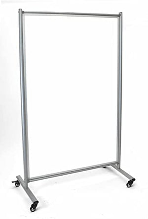Stand Up Desk Store Rolling Mobile Magnetic Whiteboard Room Divider Dry Erase Board for Home or Classroom (40" W x 72" H)