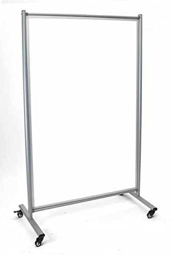 Stand Up Desk Store Rolling Mobile Magnetic Whiteboard Room Divider Dry Erase Board for Home or Classroom (40" W x 72" H)