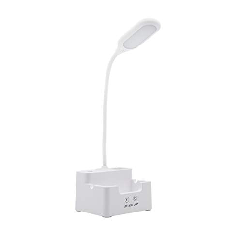 Rechargeable Desk Lamp Multi-Function LED Touch Control Portable Table Lamp - Eye-Caring Dimmable Desk Light for Dorm (OneColor)