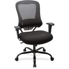 Lorell 59536 Big & Tall Chair, 46.8" x 23" x 30.3", Black