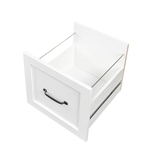 Generic Home Office Computer Desk with Hutch, Antiqued White Finish