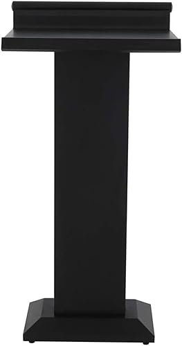 SMuCkS Wood Podium Lectern Portable Floor Sound Lectern - Gold, Size Black